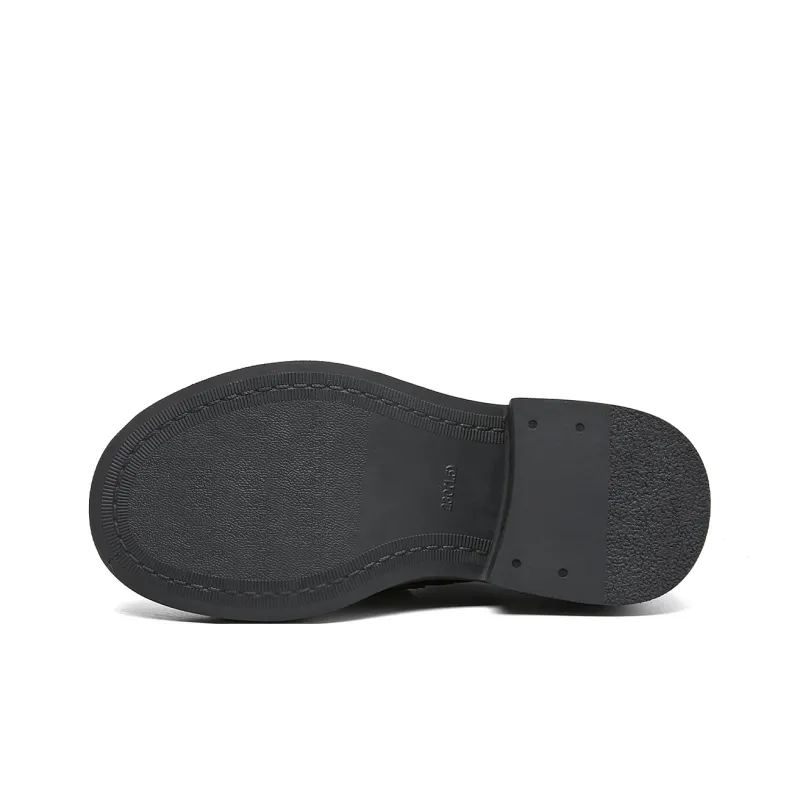 La Chapelle Loafers 5cm Women's Black-5