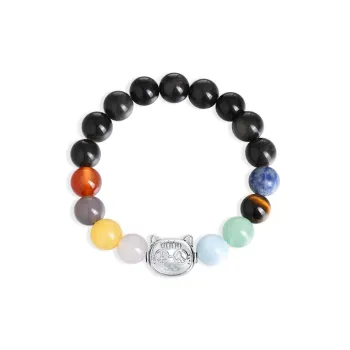 PEACE & CAT Glass Cat Eye Bracelets Unisex