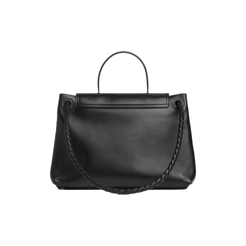 Bottega Veneta Calfskin Tote Bag Shopping Bag Shoulder Bag Crossbody Bag Handbag Medium Size Women's Black-3