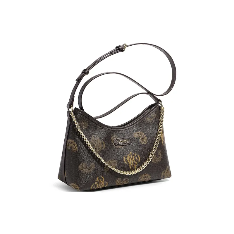 COOGI Synthetic Leather Shoulder Bag, Crossbody Bag Women's Brown/Khaki-4