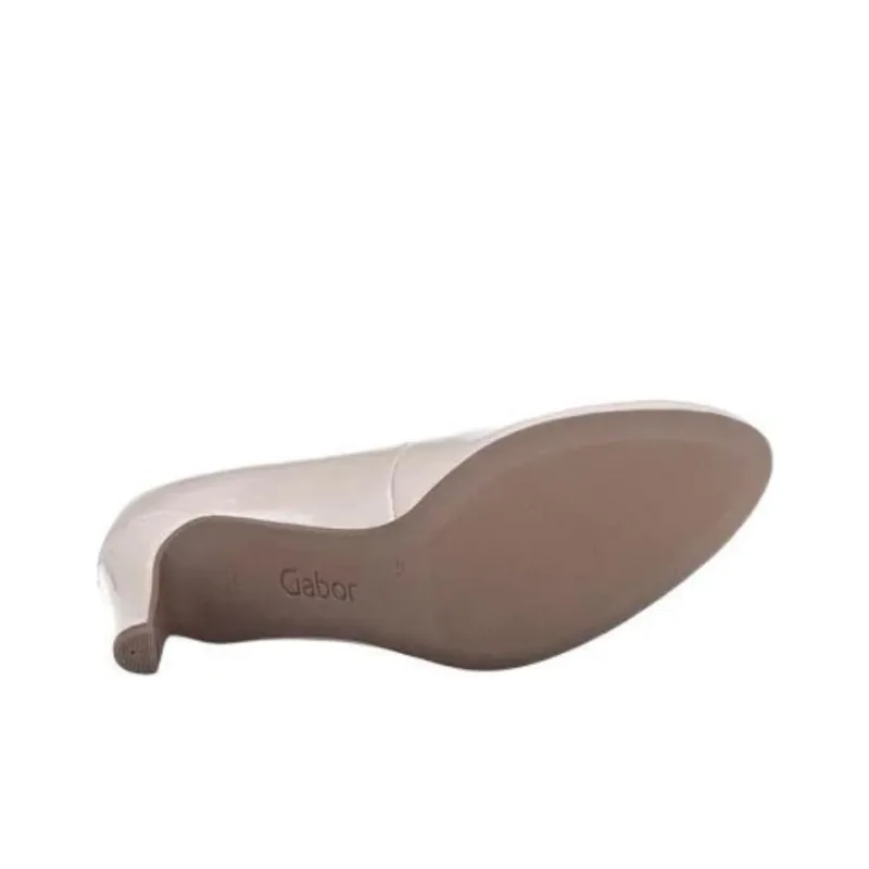 Gabor Fashion Chunky Heel High Heels 7cm Women's Beige Pink-5