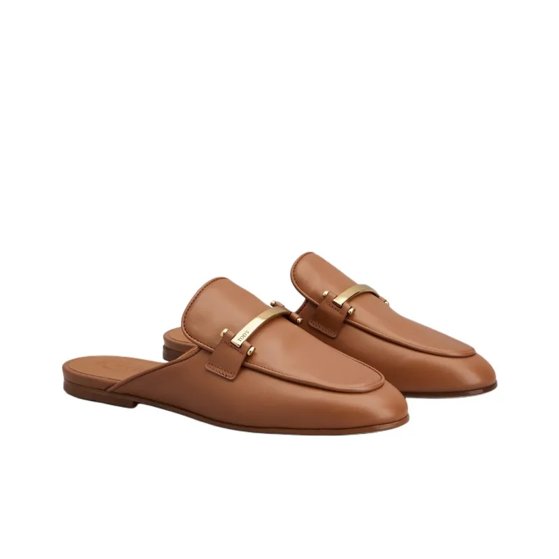 TOD'S Logo Engraved Slip On Mules Women's-2