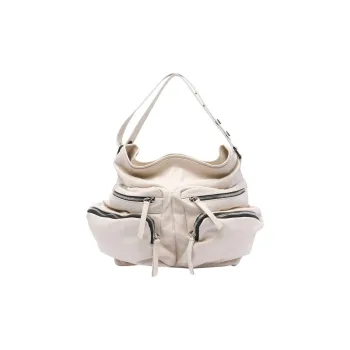Vic Matie Cow Leather Shoulder Bag Women's White