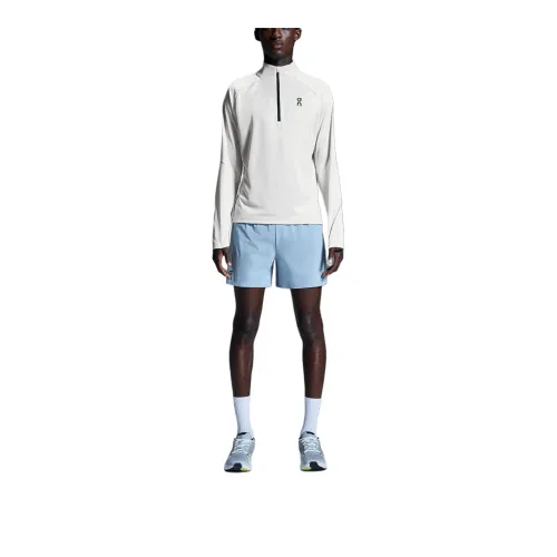 On Performance Sports Shorts Men's Light Gray Blue