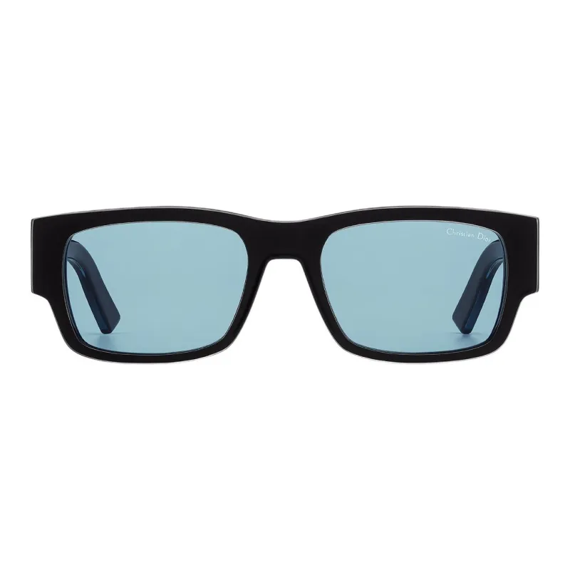 DIOR Acetate Rectangular Sunglasses Unisex Black-1