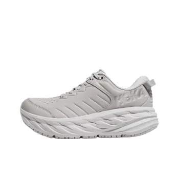 HOKA ONE ONE Bondi SR Anti Slip Wear Resistant Low Top Casual Running Shoes Men's Gray White