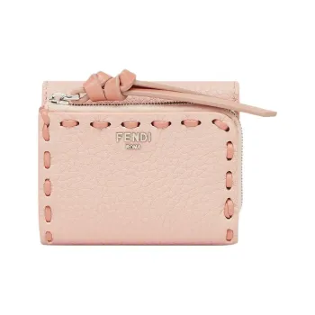 FENDI Peekaboo Calfskin Wallet Micro Women's Pink