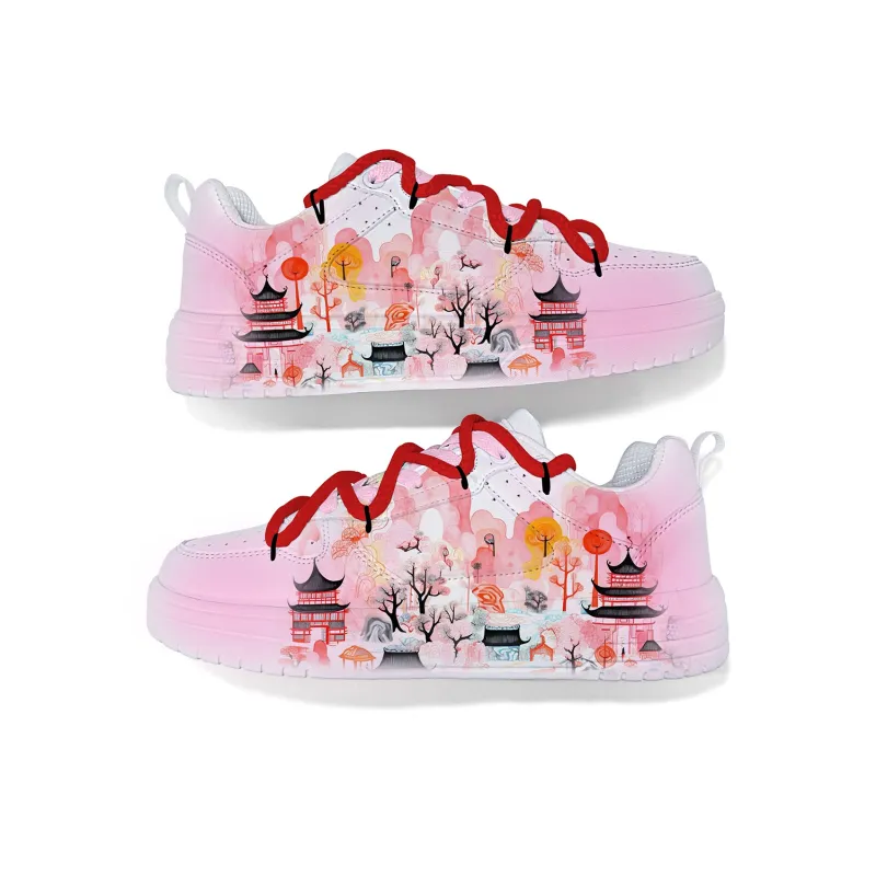 Cold Cicadas Yesterday Anti Slip Wear Resistant Lightweight Breathable Low Top Skateboard Shoes Unisex-2