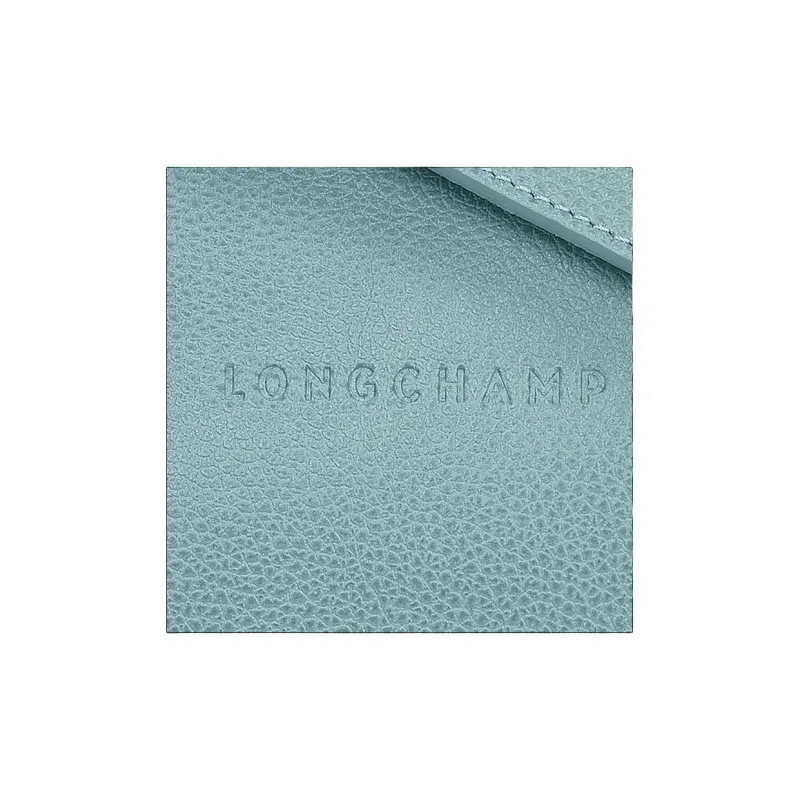 LONGCHAMP Le Foulonné Cow Leather Shoulder Bag Large Size Women's Light Blue-4