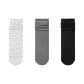 ① Fall Winter Ruffle Hem Spot Versatile Socks Combination ① (White+Light Gray+Black)
