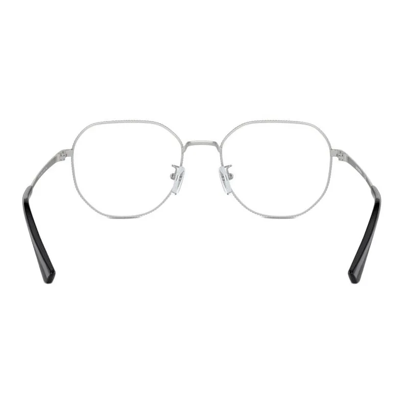 EMPORIO ARMANI Metal Irregular Shape Eyeglass Frames Men's Silver-4