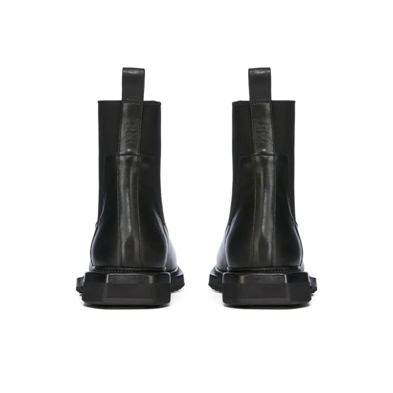 RICK OWENS/RO BEATLE CYCLOPS Short Chelsea Boots Men's Black-3