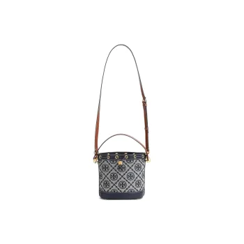 TORY BURCH T Monogram Bucket Bag Tory Navy