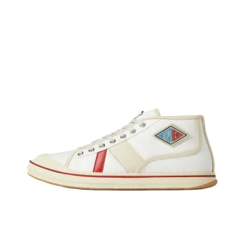 Bottega Veneta Eliot Mid Top Canvas Shoes Women's White