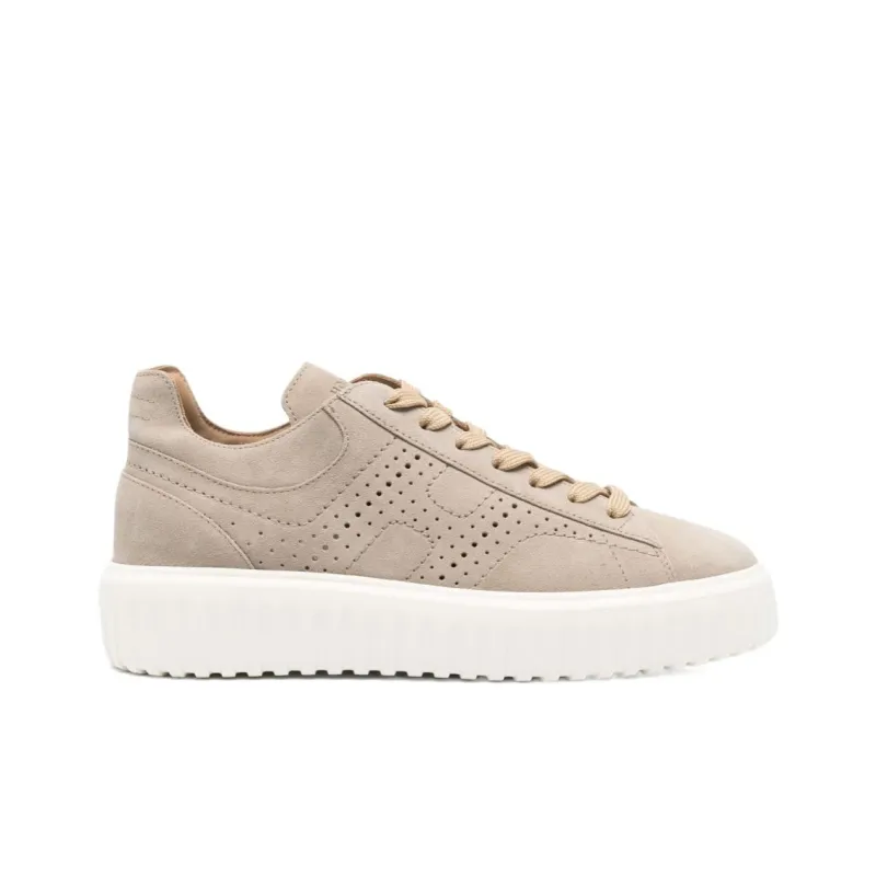 HOGAN Round Toe Lace Up Sneakers-1
