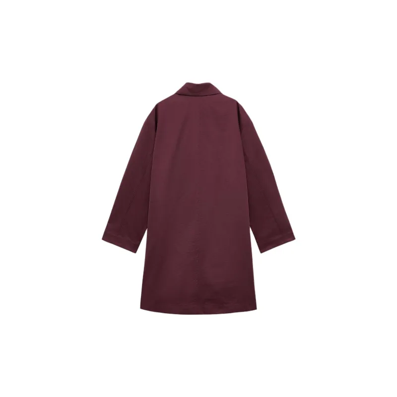 ZARA ZW Series Trench Coat Women's Burgundy Red-1