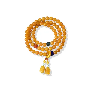 Gu He Amber/Beeswax Fine Jade Bracelets Unisex