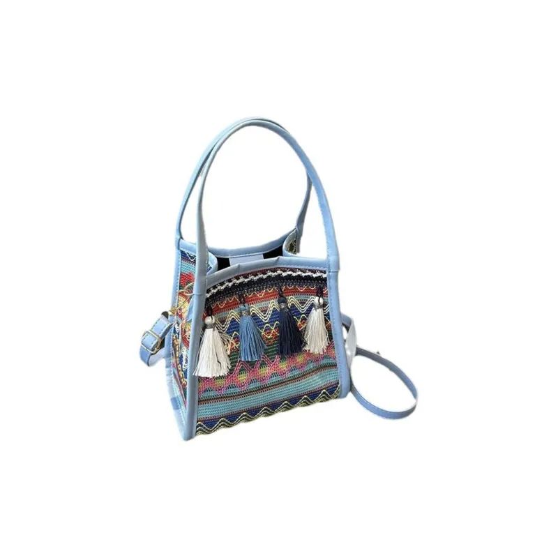 Boniu Cotton Crossbody Handbags Women's Red/Blue/Brown-1