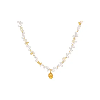 Amber Lollipop Iridescent Realm Pearl Necklaces Women's