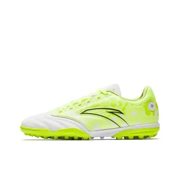 Anta TF Rubber Broken Studs Abrasion Resistant Slip Resistant Soccer Shoes Men's White Green