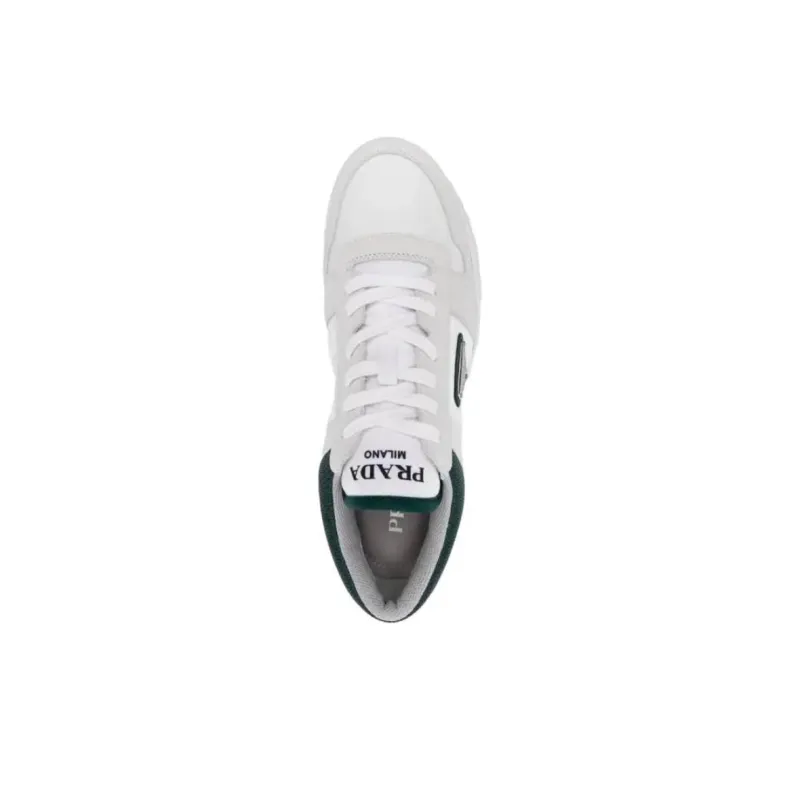 PRADA Prada Downtown Low-Top Skateboard Shoes Men's Gray White-3