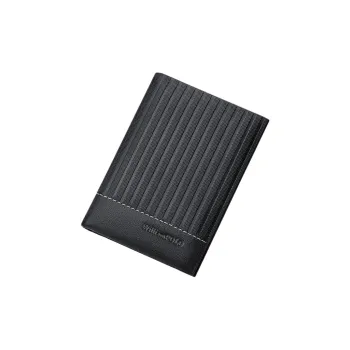WilliamPOLO Cow Leather Card Holder Regular Men's Black