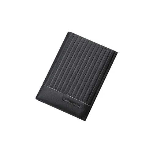 WilliamPOLO Cow Leather Card Holder Regular Men's Black