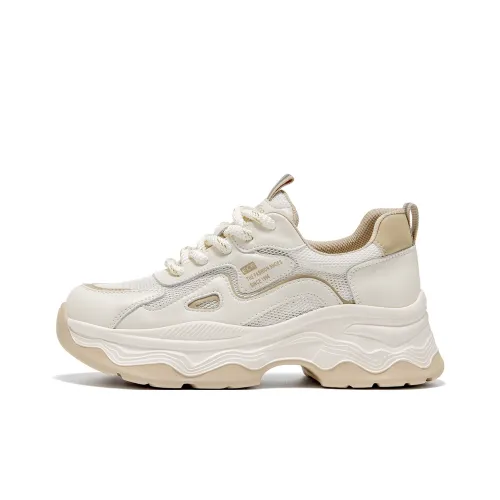 Spider King Low Top Chunky Sneakers Women's Apricot