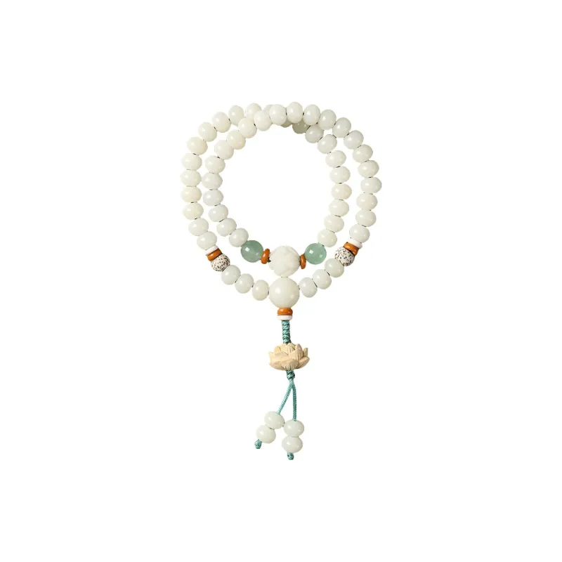 JIUHUASHAN White Jade Bodhi Bracelets Unisex-0