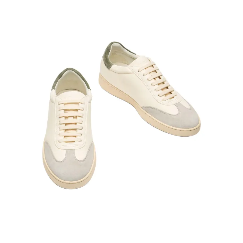 Stuart Weitzman/SW Bianco Low Top Skateboard Shoes Men's Ecru-3