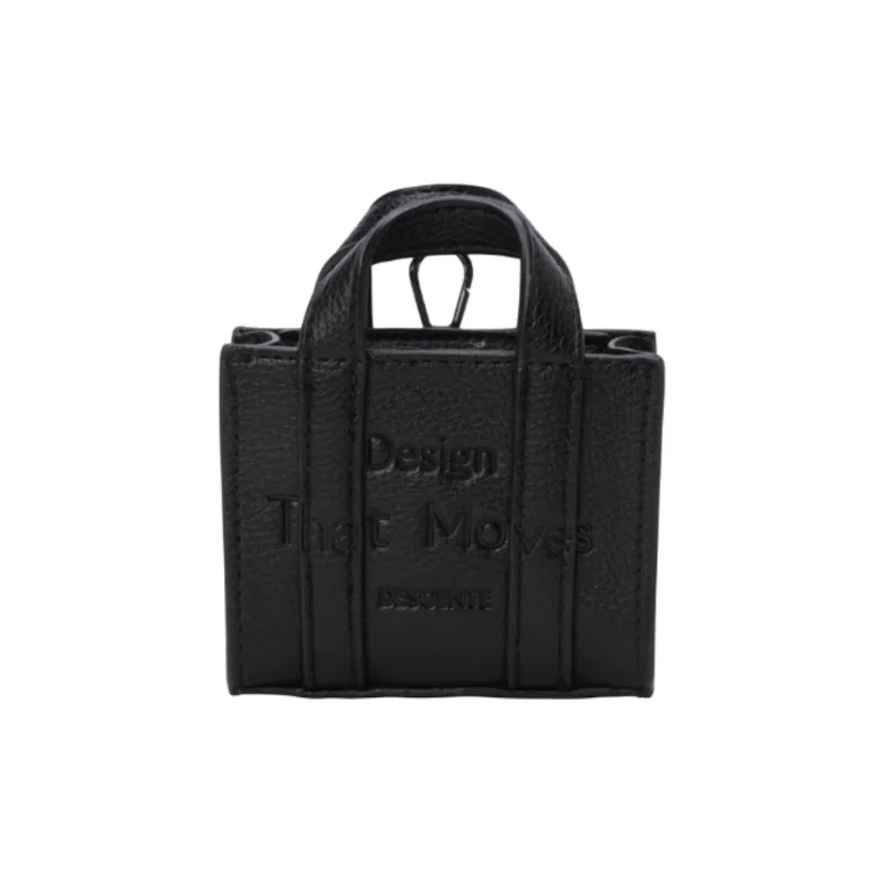 DESCENTE Synthetic Leather Bag Charm Bag Merch Women's Black-0