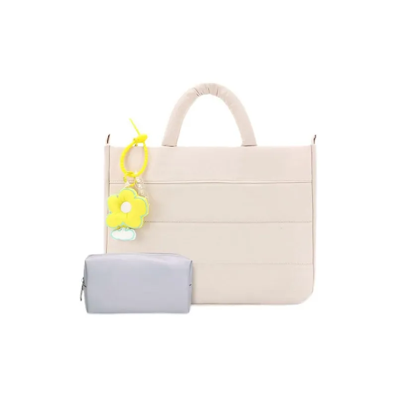 ALOENEY Oxford Laptop Bag Women's Cool Gray/Light Yellow/Colorful Blue-10