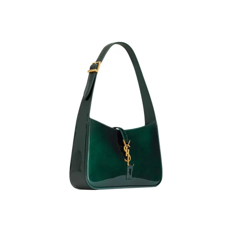 SAINT LAURENT LE5A7 Calfskin Shoulder Bag Women's Leaf Green-1