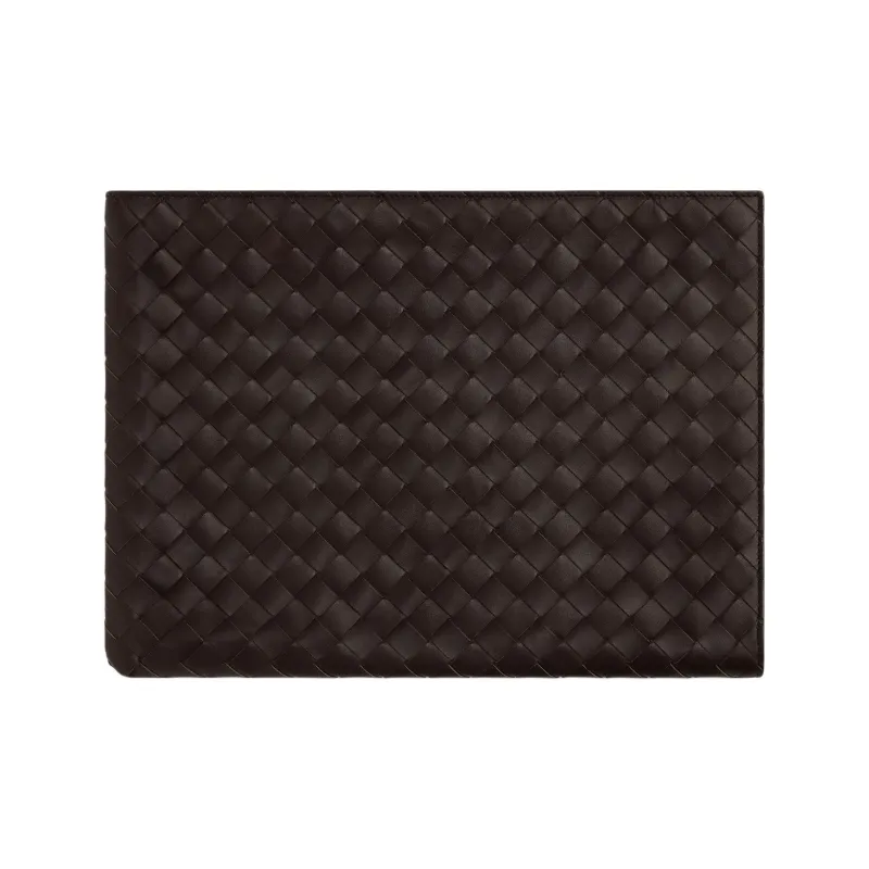 Bottega Veneta Cow Leather Clutch Men's Gummy Matcha Tea Brown-0