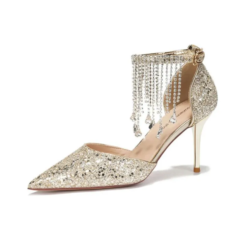 Than Than Me Slim Heel High Heels Women's-4