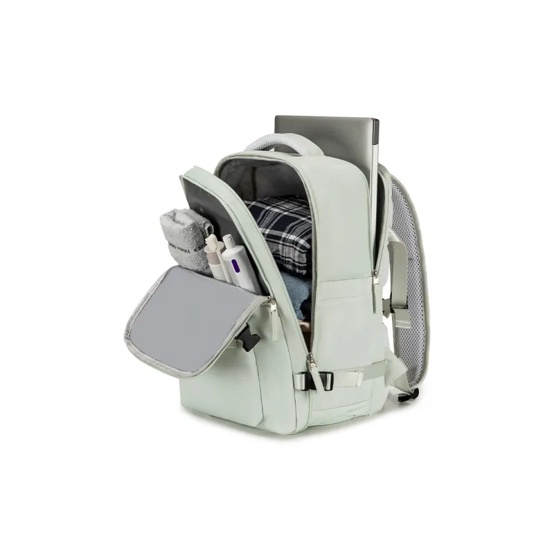 HLA Polyester Backpack Tubas Unisex White/Black/Mint Green-19