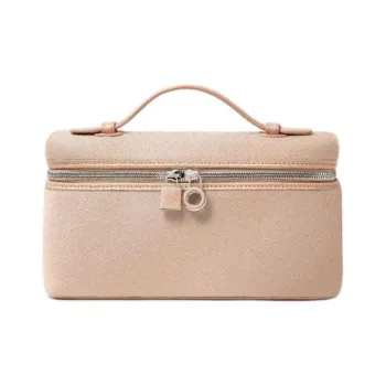 Loro Piana Cashmere Shoulder Bag Crossbody Bag Handbag Women's Cream Pink