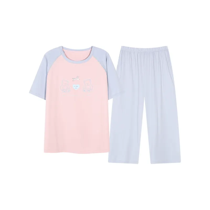 WANANNI Pajama Set Women's Blue-0