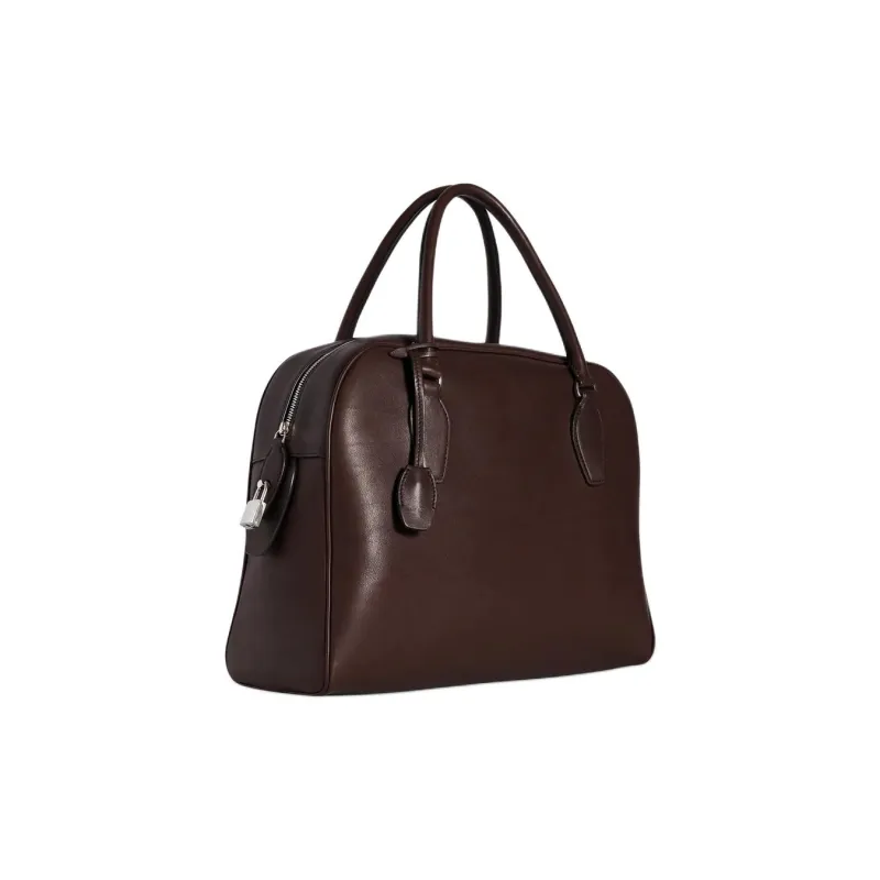 THE ROW India Calfskin Bowling Bag, Handbag Women's Chestnut-1