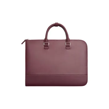 ZARA PU Handbag Briefcase Men's Crimson/Blue/Black