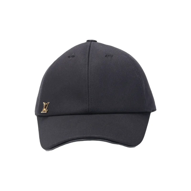 LOUIS VUITTON Cotton Baseball Caps Unisex Black-1