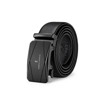 ROBERTA DI CAMERINO Top Grain Cow Leather Belts Men's Black 3.5CM