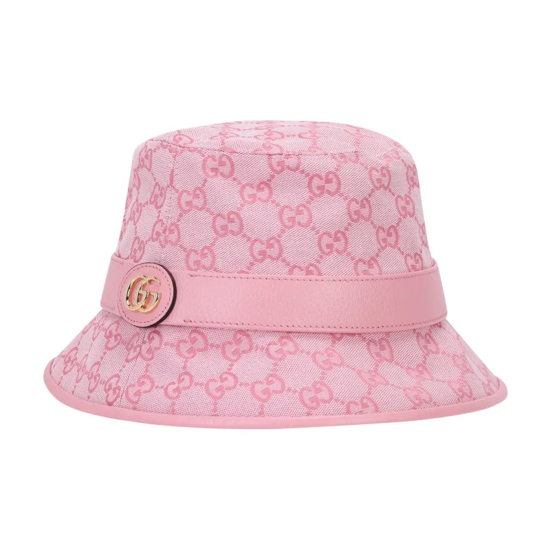 GUCCI Logo-embossed Cotton Bucket Hat-1