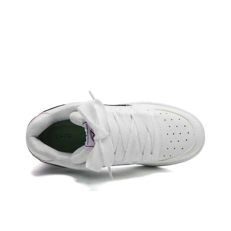 OAOQ Cushioning Height Increasing Abrasion Resistant Lightweight Mat Low Top Casual Shoes Unisex-121