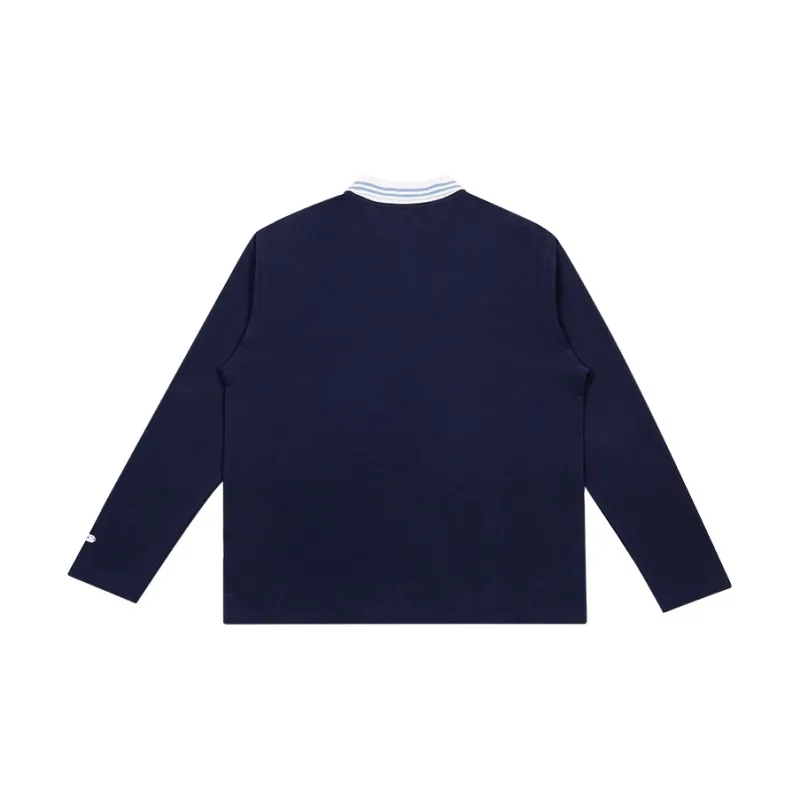 BEASTER x WOODY Polo Shirt Women's Navy Blue-1
