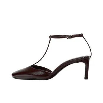 ZARA Slim Heel High Heels 7.5cm Women's Brown