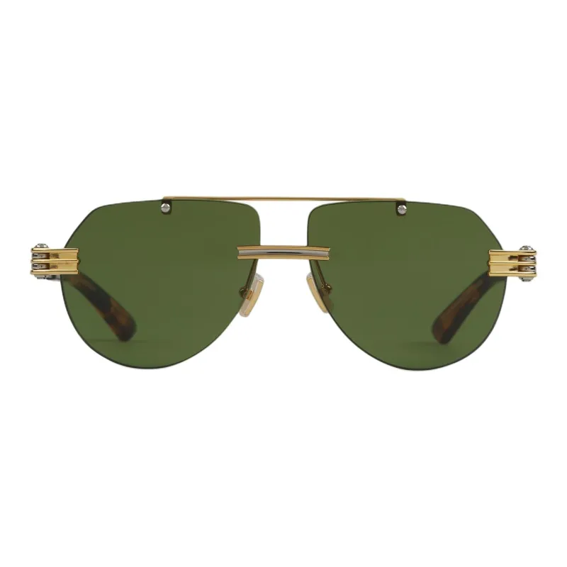 Bottega Veneta Metal Aviator Sunglasses Unisex Multicolor-1