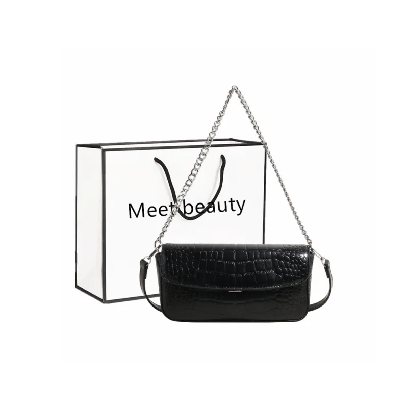 Fitchell PU Commute Small Square Shoulder Crossbody Bag Regular Women's Silver/Black/Khaki/White-5