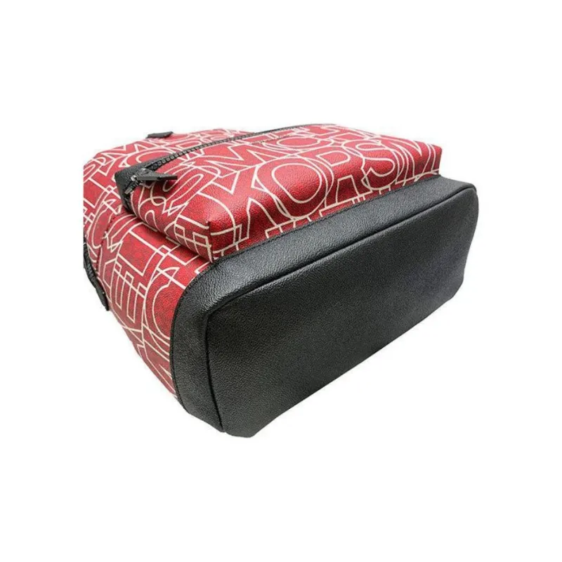 MICHAEL KORS MK Cooper Fabric Backpack Medium Size Men's Black & Red-3