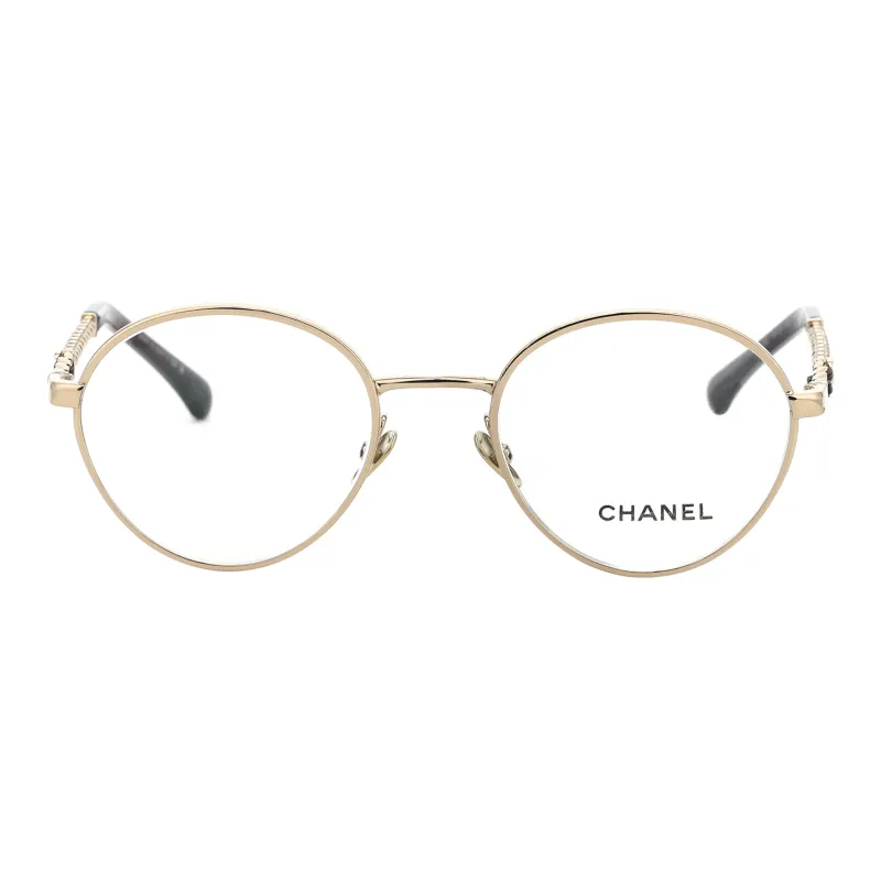 CHANEL Eyeglass Frames Unisex Gold-1